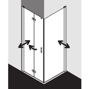 Porte coulissante en verre Kermi Diga - Argent brillant, verre de sécurité 6mm - Publicité Porte coulissante en verre Kermi Diga - Argent brillant, verre de sécurité 6mm - Publicité