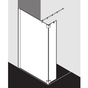 Mur Walk-In Pasa XP en Argent Brillant - Verre Clair - Publicité Mur Walk-In Pasa XP en Argent Brillant - Verre Clair - Publicité