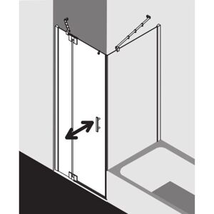 Porte de Douche Kermi Filia XP - Ajustable, Verre Clair, Argent - Publicité Porte de Douche Kermi Filia XP - Ajustable, Verre Clair, Argent - Publicité