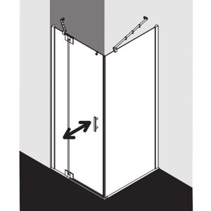 Porte de douche Kermi Filia XP - Verre, Argent, 185cm, 140cm, Gauche - Publicité Porte de douche Kermi Filia XP - Verre, Argent, 185cm, 140cm, Gauche - Publicité