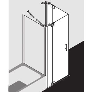 Porte de douche d'angle Kermi Filia XP - Argent brillant, 120x185cm - Publicité Porte de douche d'angle Kermi Filia XP - Argent brillant, 120x185cm - Publicité