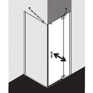 Porte de Douche Kermi - 1200mm Argent brillant ESG Lait - Publicité Porte de Douche Kermi - 1200mm Argent brillant ESG Lait - Publicité