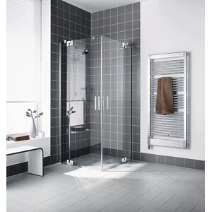 Ensemble de douche d'angle en argent brillant - 103x185cm - Publicité Ensemble de douche d'angle en argent brillant - 103x185cm - Publicité