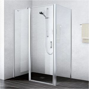 Kermi Marque: LI1GL - Porte de douche battante avec panneau fixe - Argent mat brillant - Publicité Kermi Marque: LI1GL - Porte de douche battante avec panneau fixe - Argent mat brillant - Publicité