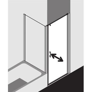 Porte battante Kermi Liga Modèle LI1WR 90x185cm - Porte de Douche - Publicité Porte battante Kermi Liga Modèle LI1WR 90x185cm - Porte de Douche - Publicité