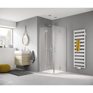 Kermi Silber Mattglanz Eckeinstieg Duschtür - Sicherheitsglas 5mm Kermi Silber Mattglanz Eckeinstieg Duschtür - Sicherheitsglas 5mm