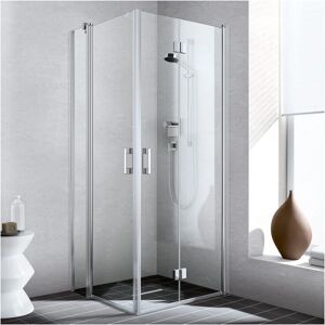 Kermi Liga Hoekinstap Douchedeur - 100cm, Zilver matglans Kermi Liga Hoekinstap Douchedeur - 100cm, Zilver matglans