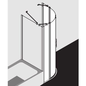 Cabine de Douche Kermi Liga - Argent Mat, 80x80x200cm, Rayon 550 - Cabine de Douche - Publicité Cabine de Douche Kermi Liga - Argent Mat, 80x80x200cm, Rayon 550 - Cabine de Douche - Publicité