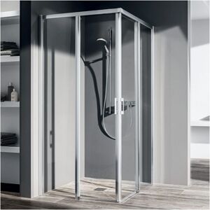 Kermi Kermi Liga Entrée d’angle - Porte coulissante en deux parties - Argent mat brillant - 200cm - Publicité Kermi Kermi Liga Entrée d’angle - Porte coulissante en deux parties - Argent mat brillant - 200cm - Publicité