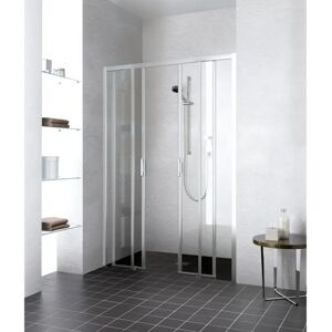 Porte de Douche Liga Kermi 4 parties Argent Mat - Douche - Publicité Porte de Douche Liga Kermi 4 parties Argent Mat - Douche - Publicité
