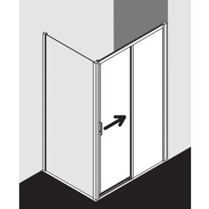 Porte coulissante Kermi - Argent Mat - Porte de douche sans sol, 2 pièces - Publicité Porte coulissante Kermi - Argent Mat - Porte de douche sans sol, 2 pièces - Publicité