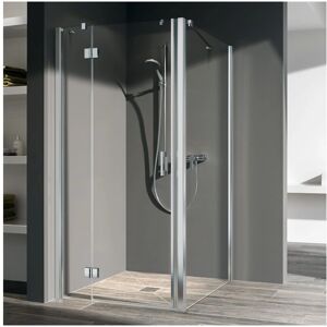 Porte de douche Kermi Liga - Pivotante avec panneau fixe - Gauche - Publicité Porte de douche Kermi Liga - Pivotante avec panneau fixe - Gauche - Publicité
