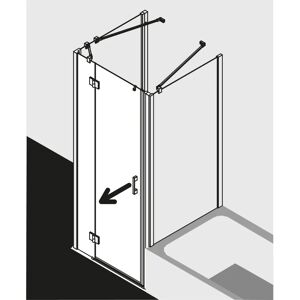 Porte de douche Kermi Liga à pivot, 90x200cm - Publicité Porte de douche Kermi Liga à pivot, 90x200cm - Publicité