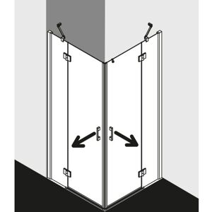 Porte de douche Kermi Liga - Verre de sécurité trempé, Profils réglables, Joints d’eau - Publicité Porte de douche Kermi Liga - Verre de sécurité trempé, Profils réglables, Joints d’eau - Publicité