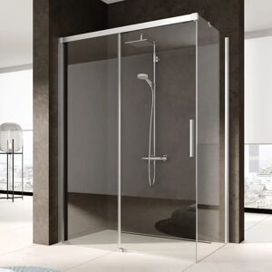 Porte coulissante Kermi Nica 2 pièces sans sol 150 cm avec panneau fixe gauche - Porte de douche - Publicité Porte coulissante Kermi Nica 2 pièces sans sol 150 cm avec panneau fixe gauche - Porte de douche - Publicité