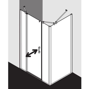 Porte de Douche Pega Kermi - Argent brillant, 1000mm, 1850mm, avec panneaux fixes - Publicité Porte de Douche Pega Kermi - Argent brillant, 1000mm, 1850mm, avec panneaux fixes - Publicité