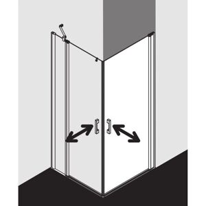 Porte de Douche Kermi Pega 100x185cm - Sans Barrières, Argent Brillant, Verre de Sécurité - Publicité Porte de Douche Kermi Pega 100x185cm - Sans Barrières, Argent Brillant, Verre de Sécurité - Publicité