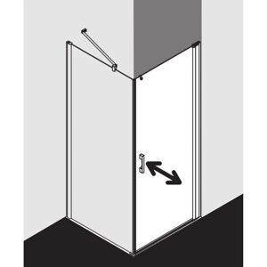 Porte de Douche Pega de Kermi - Verre de Sécurité, Argent, Réversible, 83x200cm - Publicité Porte de Douche Pega de Kermi - Verre de Sécurité, Argent, Réversible, 83x200cm - Publicité