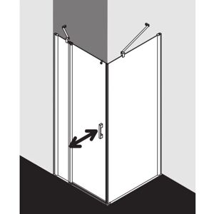 Porte de douche Kermi Pega - 1 battant, argent brillant, 90x200cm, ESG, gauche - Publicité Porte de douche Kermi Pega - 1 battant, argent brillant, 90x200cm, ESG, gauche - Publicité