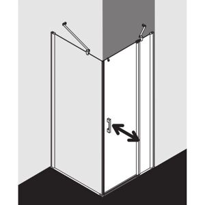 Porte de Douche Pega de Kermi - Verre de Sécurité, Argent Brillant, 90x200cm - Publicité Porte de Douche Pega de Kermi - Verre de Sécurité, Argent Brillant, 90x200cm - Publicité