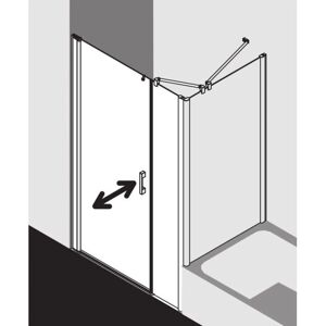 Porte de Douche Kermi Pega 120x200cm - Verre Clair, Argent Brillant, Porte Battante Double - Publicité Porte de Douche Kermi Pega 120x200cm - Verre Clair, Argent Brillant, Porte Battante Double - Publicité