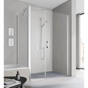 Porte de Douche Pega - Porte battante avec panneau fixe, Argent - Publicité Porte de Douche Pega - Porte battante avec panneau fixe, Argent - Publicité