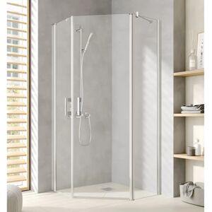 Kermi Pega Fünfeck-Duschkabine - 90x90cm, Silber, Klarglas - Duschabtrennung Kermi Pega Fünfeck-Duschkabine - 90x90cm, Silber, Klarglas - Duschabtrennung