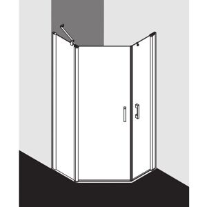 Kermi Pega 90x90cm Argent Fünfeck Douche - Paroi de douche - Publicité Kermi Pega 90x90cm Argent Fünfeck Douche - Paroi de douche - Publicité