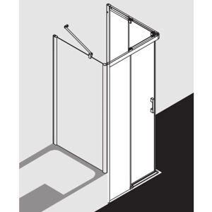Porte de douche d'angle Pega Kermi 2 pièces - Argent brillant - Publicité Porte de douche d'angle Pega Kermi 2 pièces - Argent brillant - Publicité