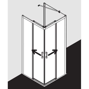 Enclos de Douche Pega Kermi - Argent Brillant - Verre ESG 6mm - Publicité Enclos de Douche Pega Kermi - Argent Brillant - Verre ESG 6mm - Publicité