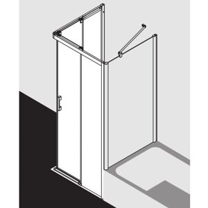 Porte de Douche d'angle Pega - 2 pièces, Argenté - Porte de Douche - Publicité Porte de Douche d'angle Pega - 2 pièces, Argenté - Porte de Douche - Publicité