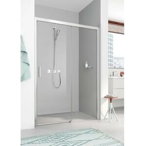 Porte de Douche Pega 2-Panels - Verre de Sécurité, Argent Brillant - Publicité Porte de Douche Pega 2-Panels - Verre de Sécurité, Argent Brillant - Publicité