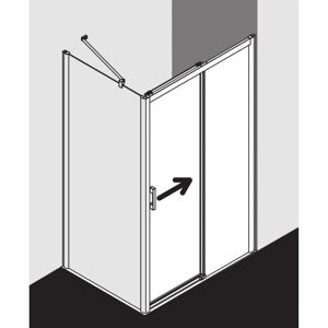 Porte de Douche Pega Kermi - 120x185cm, Argent, Verre de Sécurité - Publicité Porte de Douche Pega Kermi - 120x185cm, Argent, Verre de Sécurité - Publicité