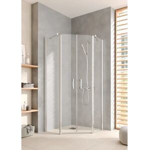 Kermi Pega Fünfeck-Duschkabine - Sicherheitsglas ESG, Silber Kermi Pega Fünfeck-Duschkabine - Sicherheitsglas ESG, Silber