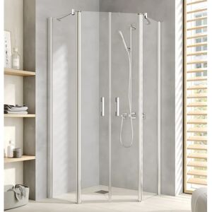 Kermi Pega Fünfeck-Duschkabine - Barrierefrei, 6mm ESG, Silber Kermi Pega Fünfeck-Duschkabine - Barrierefrei, 6mm ESG, Silber