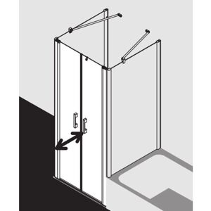 Porte de Douche Kermi Pega - 80x200cm, Argent brillant, Verre de sécurité, pour niche ou coin - Publicité Porte de Douche Kermi Pega - 80x200cm, Argent brillant, Verre de sécurité, pour niche ou coin - Publicité