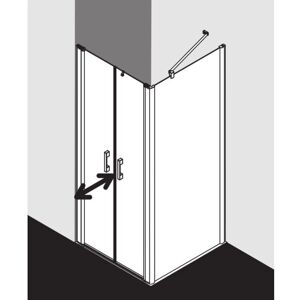 Porte de Douche PEGA de Kermi - 930mm, 1850mm, Argent, Accessible - Publicité Porte de Douche PEGA de Kermi - 930mm, 1850mm, Argent, Accessible - Publicité