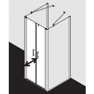 Porte de Douche Pega Kermi - 110x200cm, Argent brillant, Verre de sécurité ESG, Accessibilité - Publicité Porte de Douche Pega Kermi - 110x200cm, Argent brillant, Verre de sécurité ESG, Accessibilité - Publicité