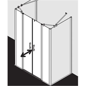 Porte de Douche Kermi Pega - 120x200cm, Verre de Sécurité, Argent Brillant - Publicité Porte de Douche Kermi Pega - 120x200cm, Verre de Sécurité, Argent Brillant - Publicité