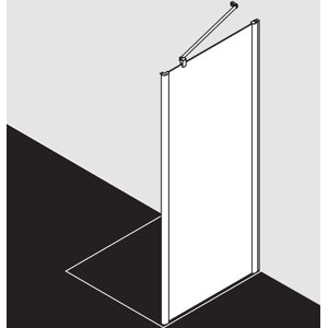 Mur de Douche Kermi Pega - Verre de Sécurité, Réglable, Argent - Publicité Mur de Douche Kermi Pega - Verre de Sécurité, Réglable, Argent - Publicité