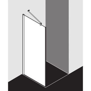 Paroi latérale Kermi Pega - 100x185cm, Argent brillant, Verre de sécurité - Publicité Paroi latérale Kermi Pega - 100x185cm, Argent brillant, Verre de sécurité - Publicité
