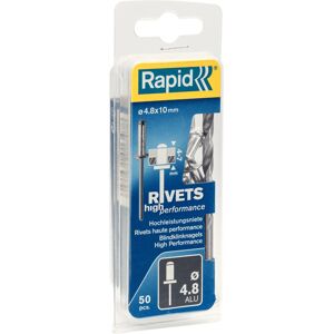 Rapid 5000387 High Performance Rivets - 4.8x10mm - Blister of 50 Rapid 5000387 High Performance Rivets - 4.8x10mm - Blister of 50