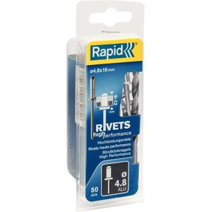 Rapid 5000390 High Performance Rivets - Rivets 4.8 x 16mm, Pack of 50 Rapid 5000390 High Performance Rivets - Rivets 4.8 x 16mm, Pack of 50