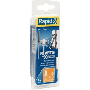 Rivets en acier inoxydable Rapid 5000394 - 4x12mm - Pack de 50 Rivets en acier inoxydable Rapid 5000394 - 4x12mm - Pack de 50