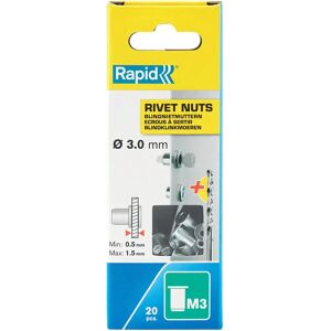 Rivets en acier Rapid M3 - Pack de 20 - Publicité Rivets en acier Rapid M3 - Pack de 20 - Publicité