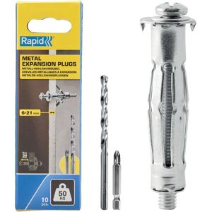 Rapid Wanddübel und Schrauben - Metallische Expansion - 10 Stück Rapid Wanddübel und Schrauben - Metallische Expansion - 10 Stück