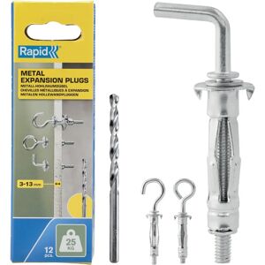 Zestaw Haczyków i Wieszaków Rapid - Rozszerzenie Metalowe - 12 Sztuk Zestaw Haczyków i Wieszaków Rapid - Rozszerzenie Metalowe - 12 Sztuk