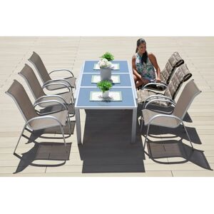 MERXX Amalfi Gartentisch-Set - Ausziehbar, Aluminium, Polyester, 6 Personen MERXX Amalfi Gartentisch-Set - Ausziehbar, Aluminium, Polyester, 6 Personen