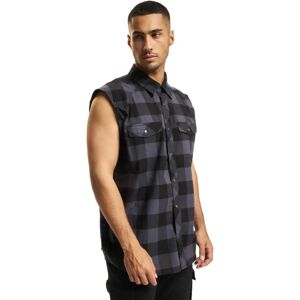 Brandit XL Black/Charcoal Sleeveless Shirt - Sleeveless Shirt Brandit XL Black/Charcoal Sleeveless Shirt - Sleeveless Shirt
