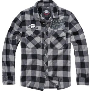 Chemise manches longues Ozzy de Brandit - Gris/Noir - Homme - Publicité Chemise manches longues Ozzy de Brandit - Gris/Noir - Homme - Publicité